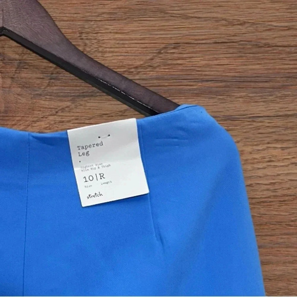 Size 10 Mid-Rise Slim Straight Fit Side Split Trousers Blue A New Day - Picture 6 of 8